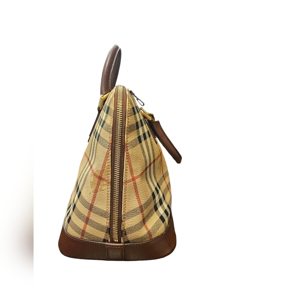 Burberry Haymarket Check Alma Style Tote w/ COA - Picture 3 of 13